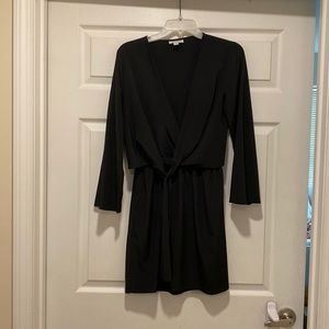 Topshop- US 6- Black long sleeve mini dress